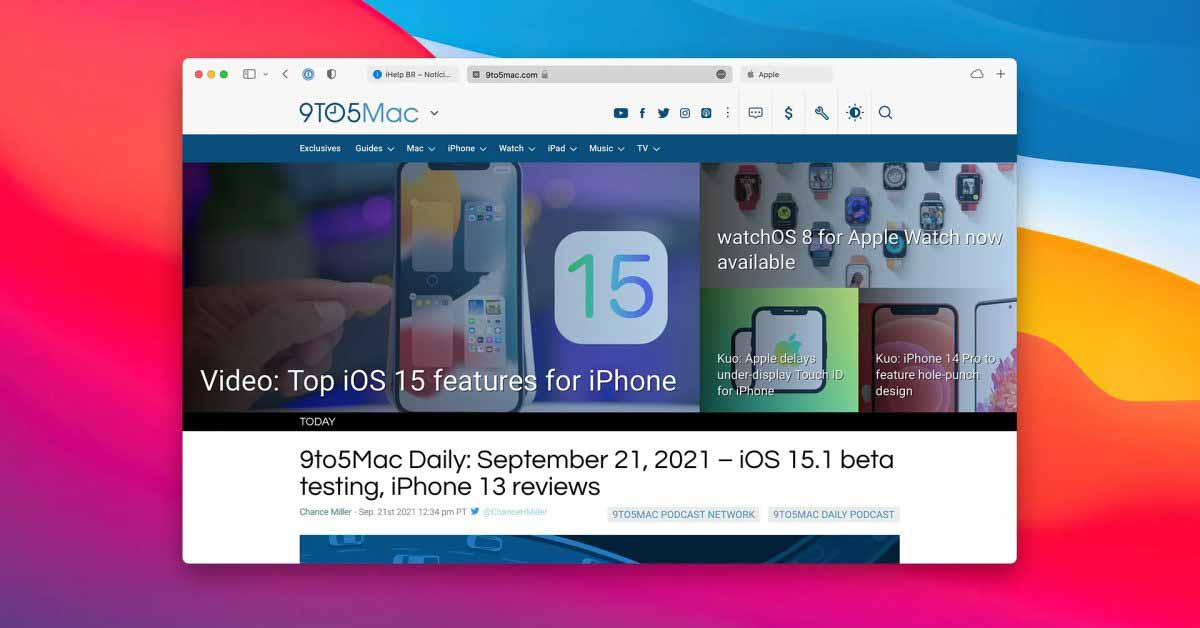 Apple выпускает бета-версию Safari 15.1 для пользователей macOS Big Sur и Catalina
