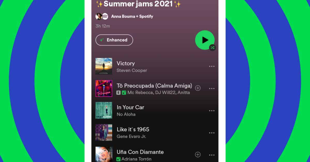 Spotify хочет улучшить ваши плейлисты с помощью новой функции Enhance