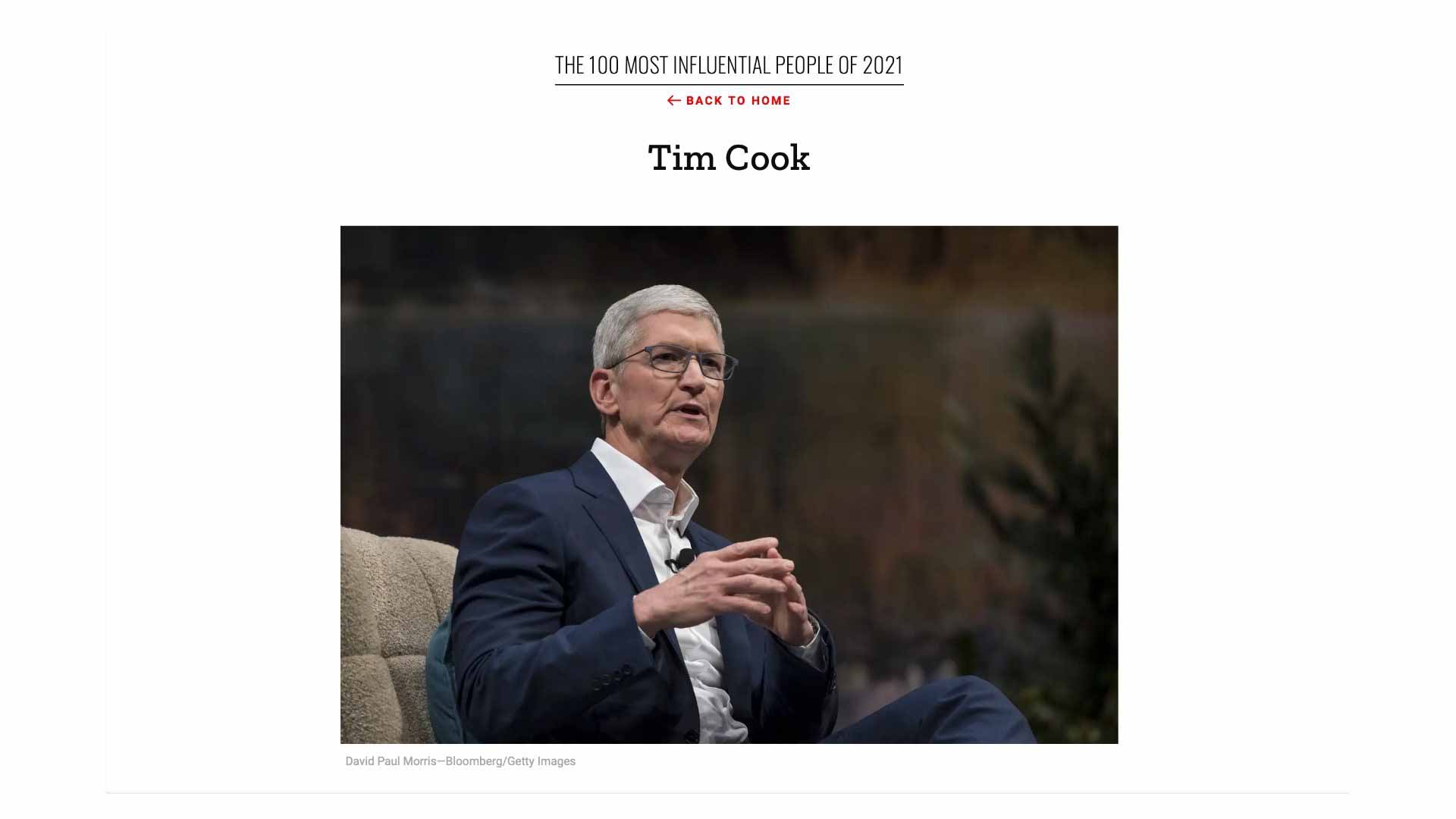 Топ 100 влиятельных людей time. CEO Apple список.