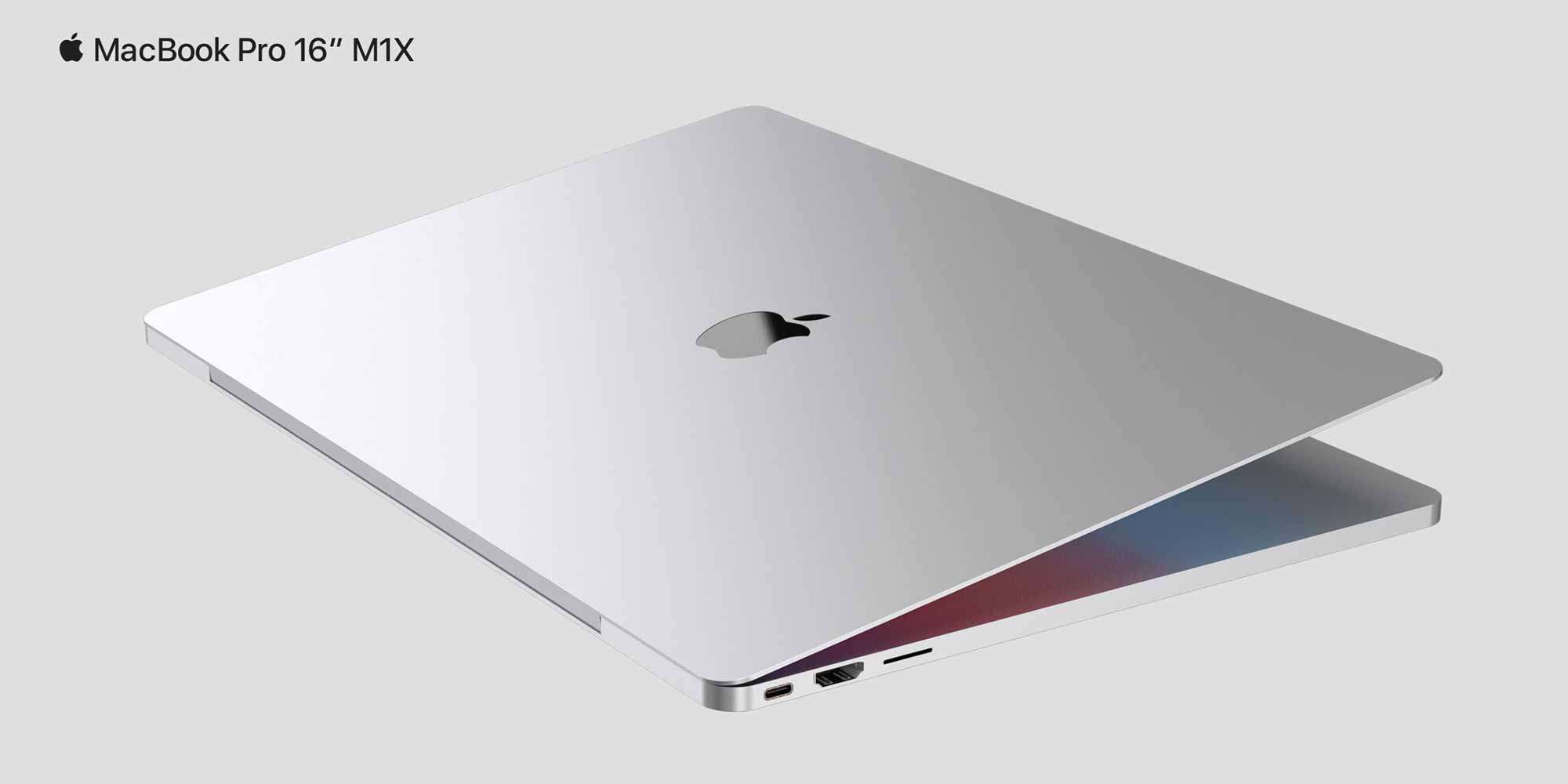 Рендеринг M1X для MacBook Pro 16 дюймов