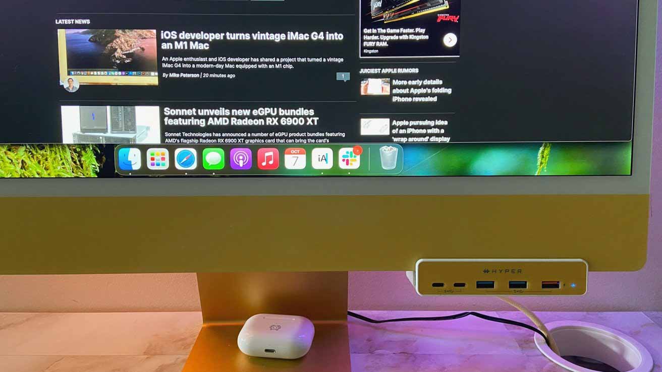 Обзор HyperDrive iMac Hub: больше портов на передней панели 24-дюймового iMac