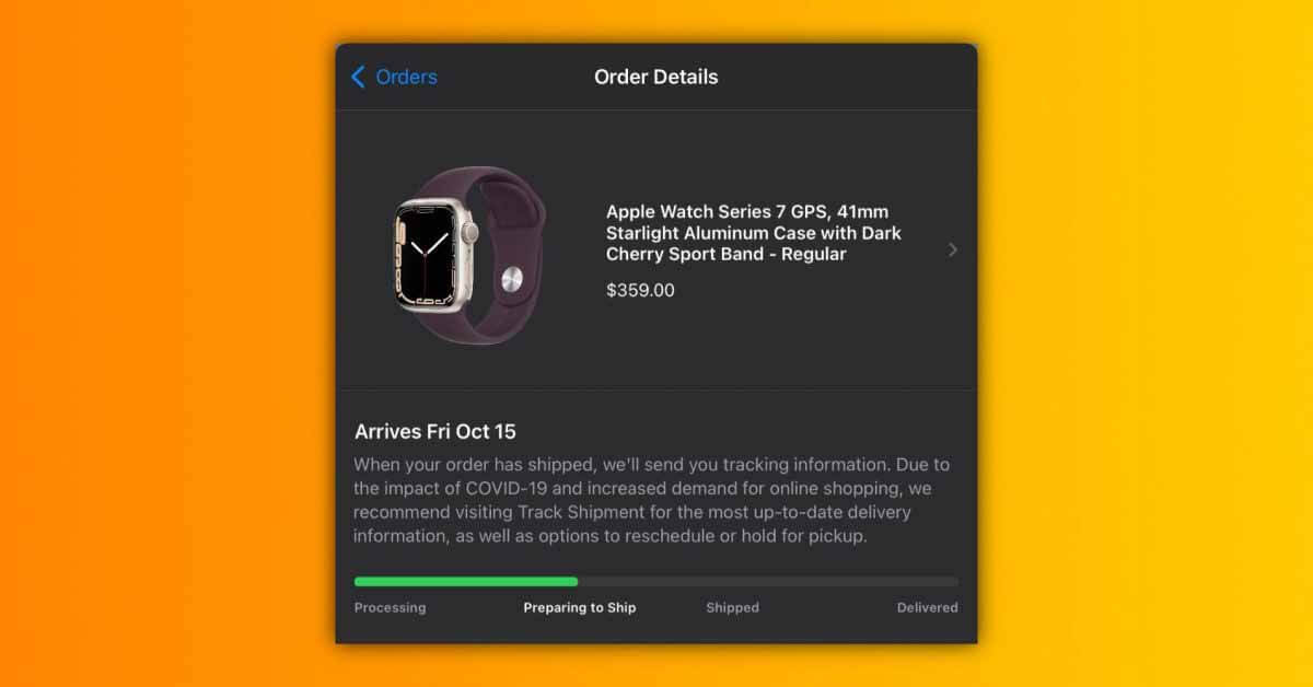 Заказы на Apple Watch Series 7 готовятся к отправке перед выпуском в пятницу