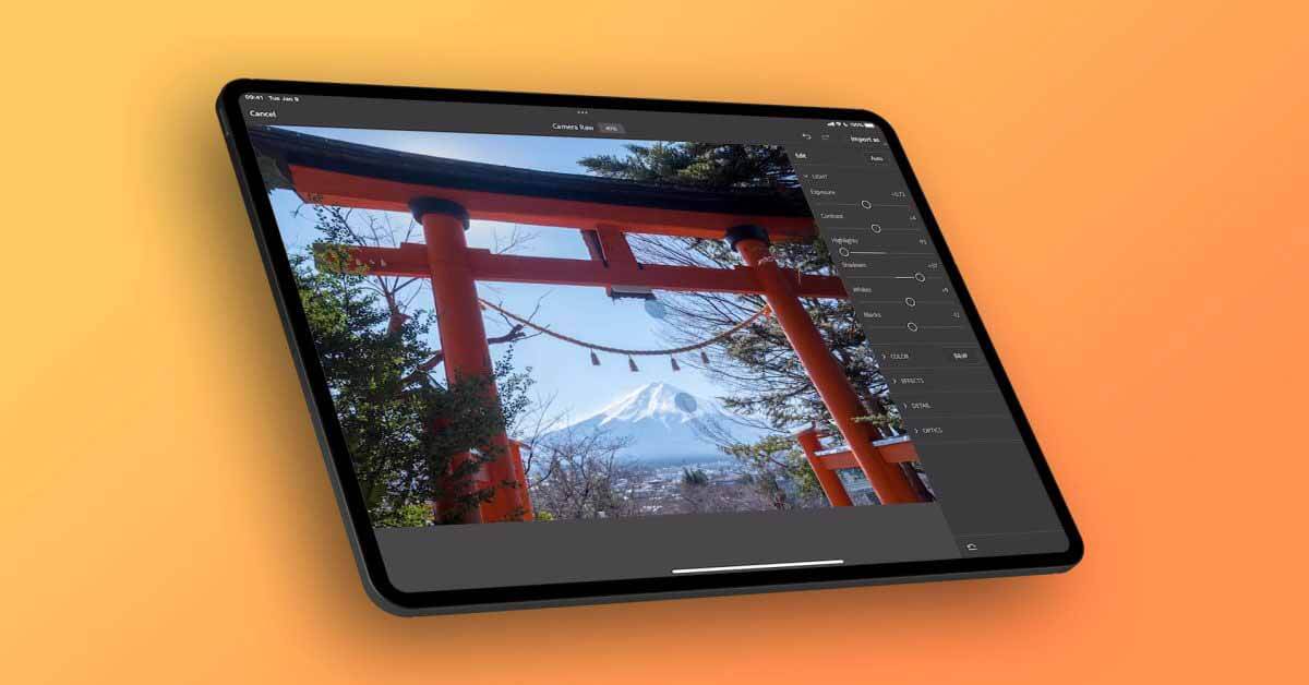 Adobe Photoshop для iPad добавляет поддержку Camera RAW в новом обновлении