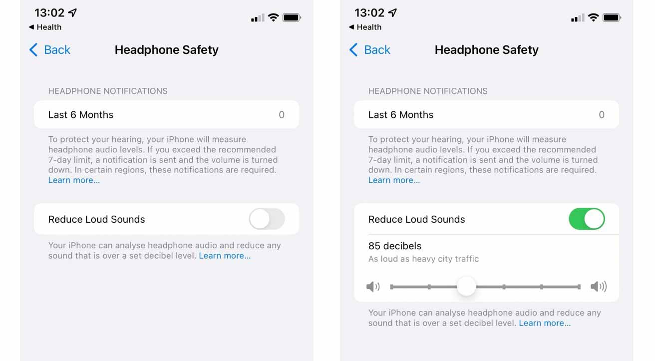 Уменьшение громкости звука в iOS 15 позволяет установить максимальную громкость для наушников. 