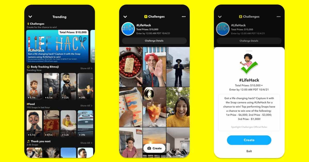 Snapchat представляет монетизированные задачи, чтобы конкурировать с TikTok