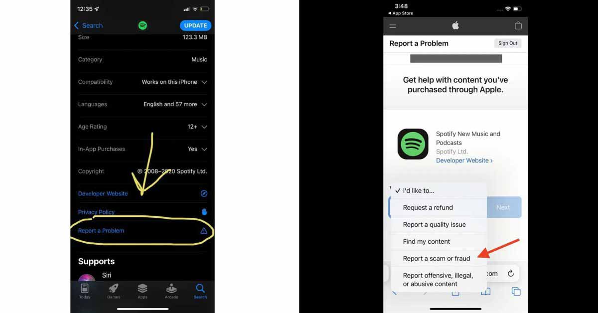 Ссылка «Сообщить о проблеме» в App Store вернулась, чтобы помочь в борьбе с мошенничеством, с двумя значительными улучшениями