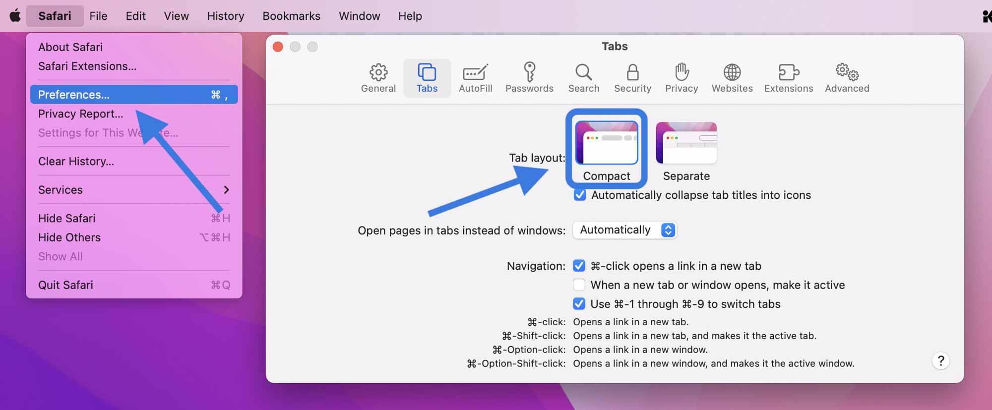 Как работает Safari в macOS Monterey - пошаговое руководство выберите новый современный дизайн