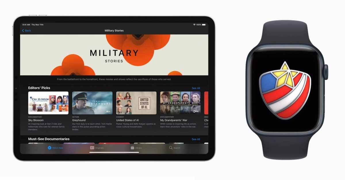 Apple чествует ветеранов США в приложениях App Store, TV и Maps, Apple Watch и т. Д.