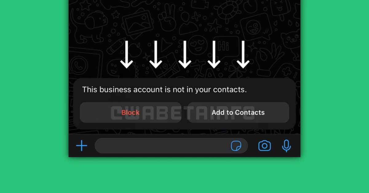 WhatsApp для iOS готовит новое оповещение в приложении о том, что бизнес-аккаунты отправляют текстовые сообщения пользователям