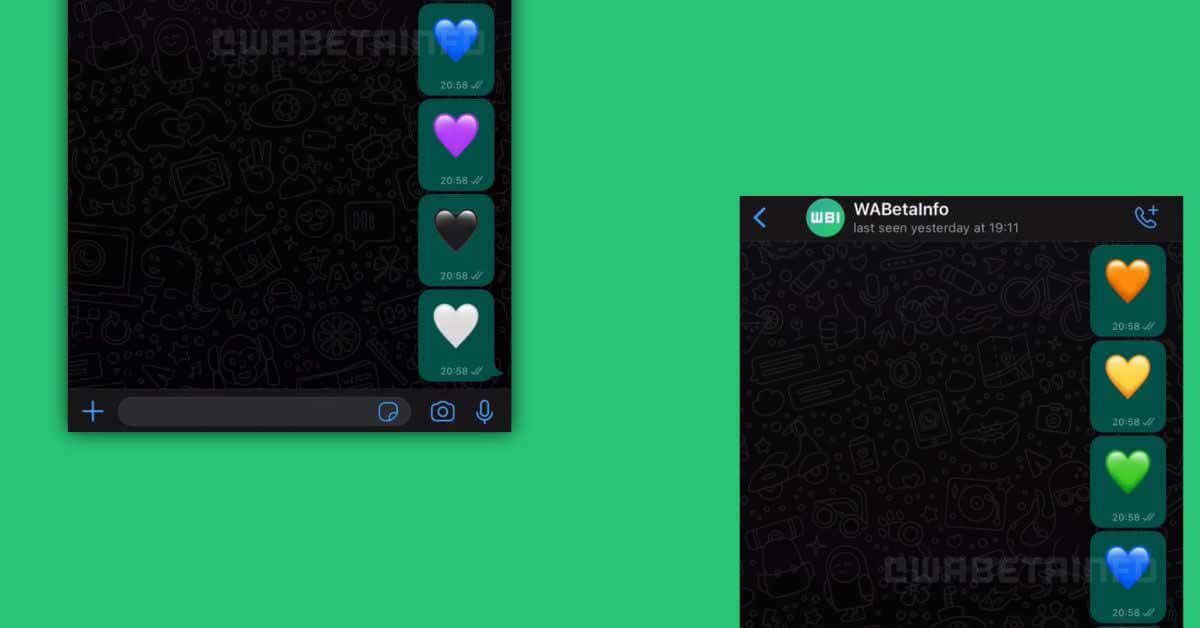 WhatsApp для iOS планирует анимировать больше сердечных смайлов