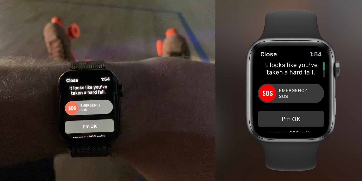 Обнаружение падения Apple Watch