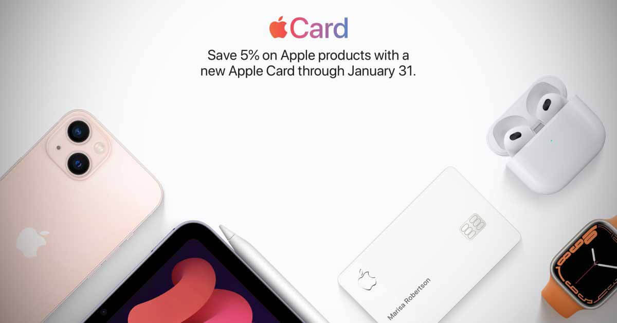 Apple предлагает 5% кэшбэка при подписке на новую карту Apple Card на некоторые продукты