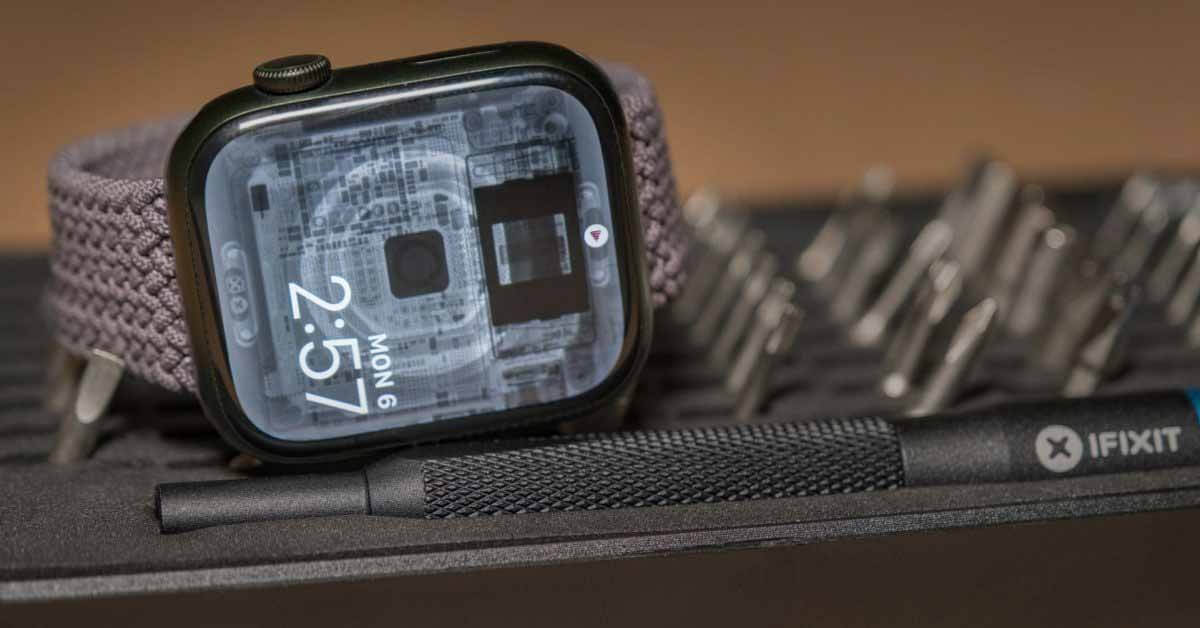 iFixit делится рентгеновскими обоями для Apple Watch Series 7