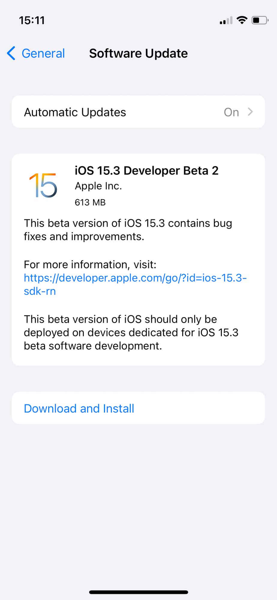 Apple выпускает iOS 15.3 beta 2 и другие версии для разработчиков