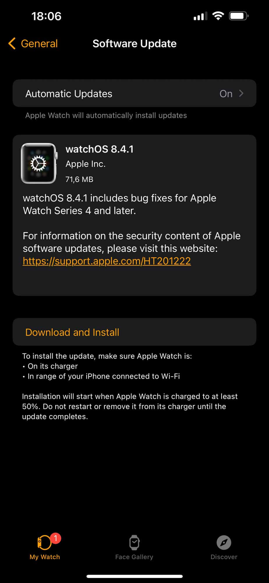 Apple выпускает watchOS 8.4.1 для моделей Series 4 и новее