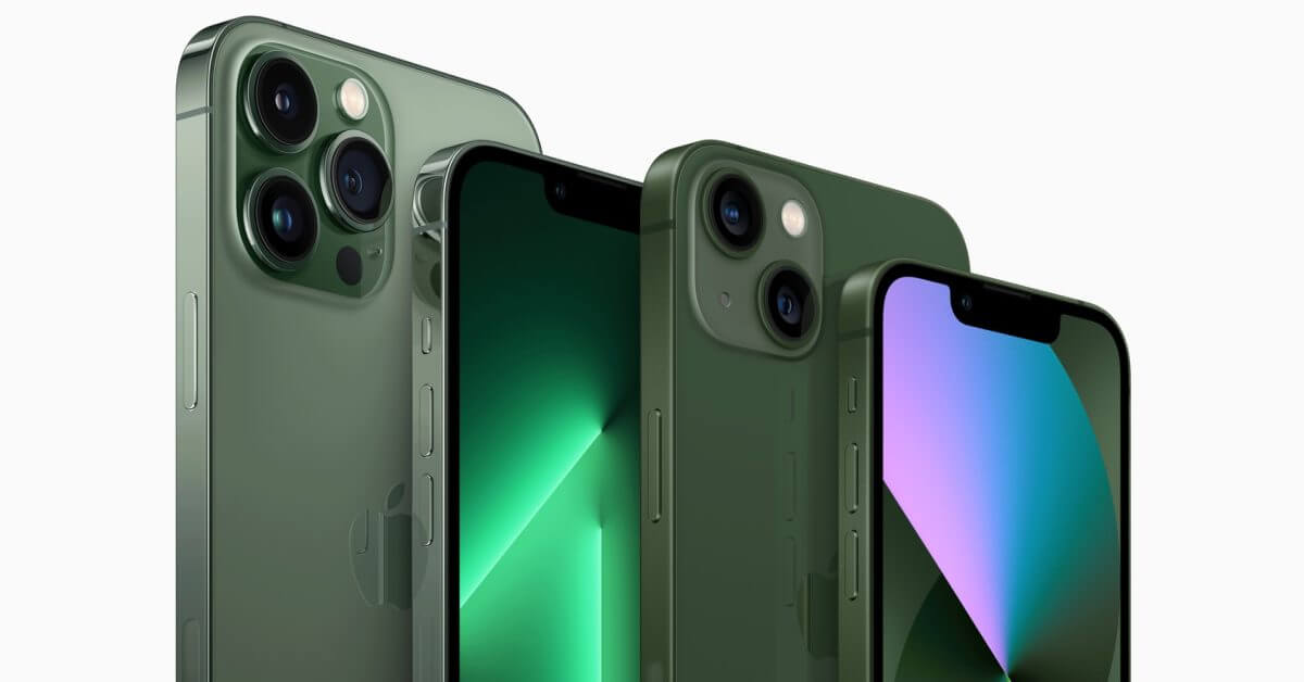 Теперь вы можете предварительно заказать новый зеленый iPhone 13 от Apple и альпийский зеленый iPhone 13 Pro.