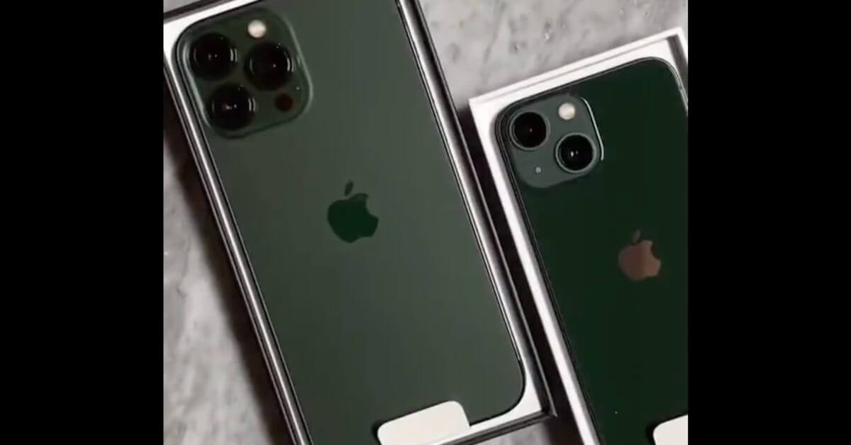Первый взгляд показывает, как зеленые iPhone 13 и iPhone 13 Pro выглядят в реальной жизни. [Video]
