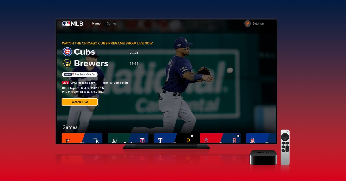 Приложение MLB.TV для iOS и Apple TV обновлено к сезону 2022 года