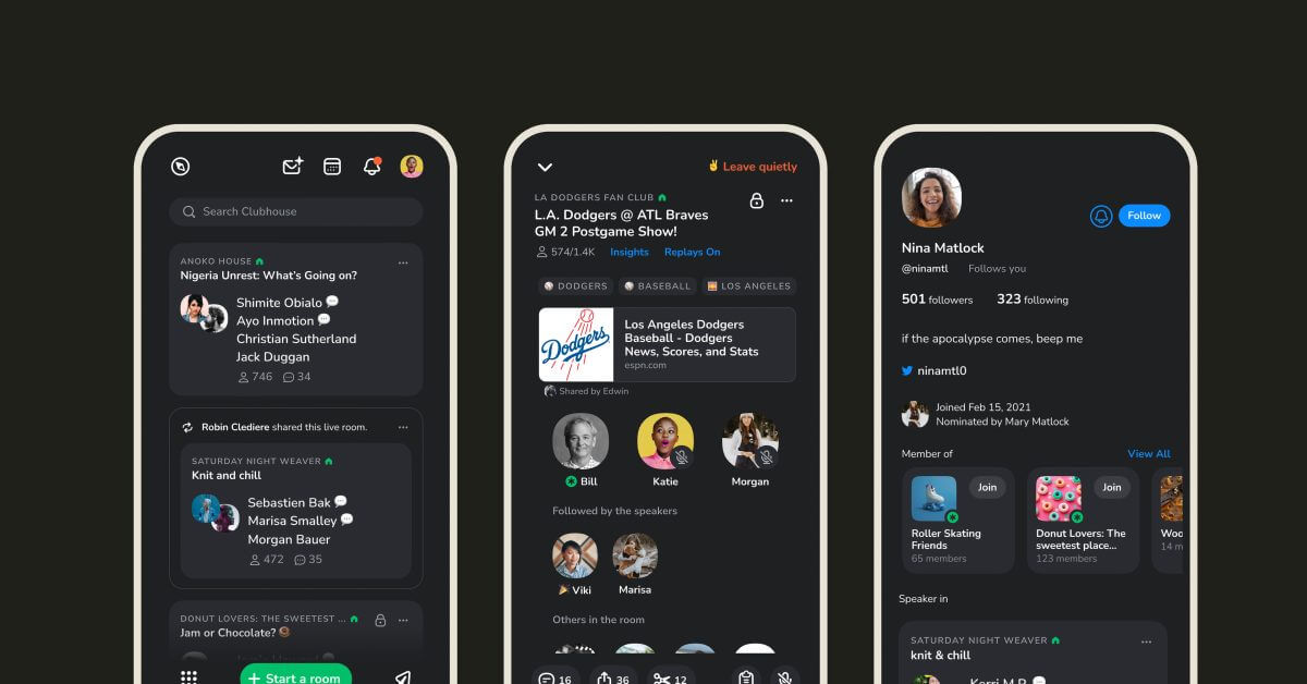 Clubhouse внедряет поддержку темного режима на iOS и Android