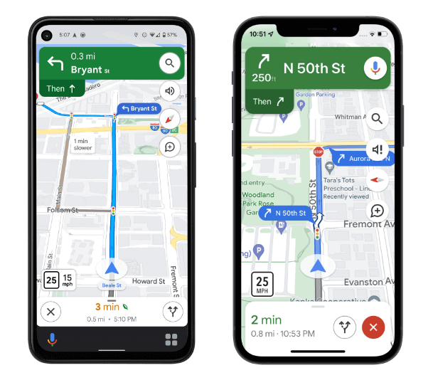 Google Maps new navigation