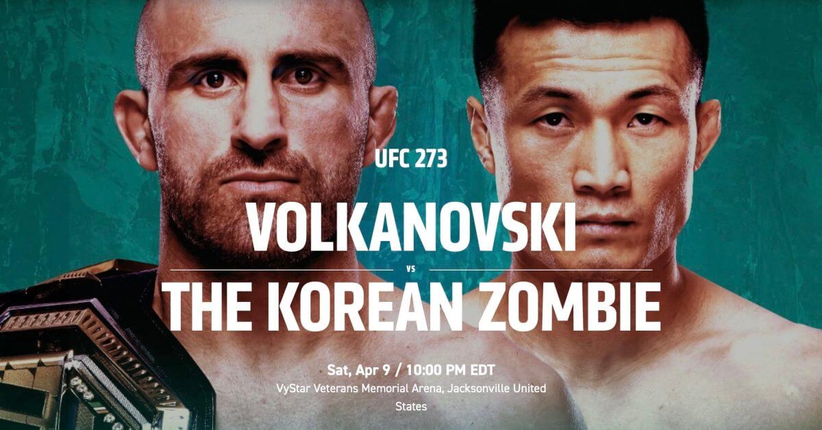 Как смотреть UFC 273 Волкановски против корейского зомби