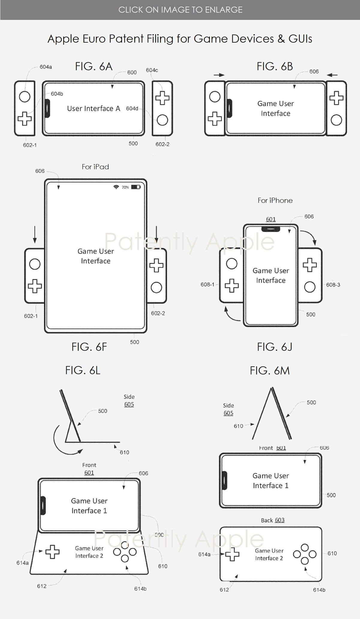 Патент Apple показывает игровой контроллер для iPhone и iPad.
