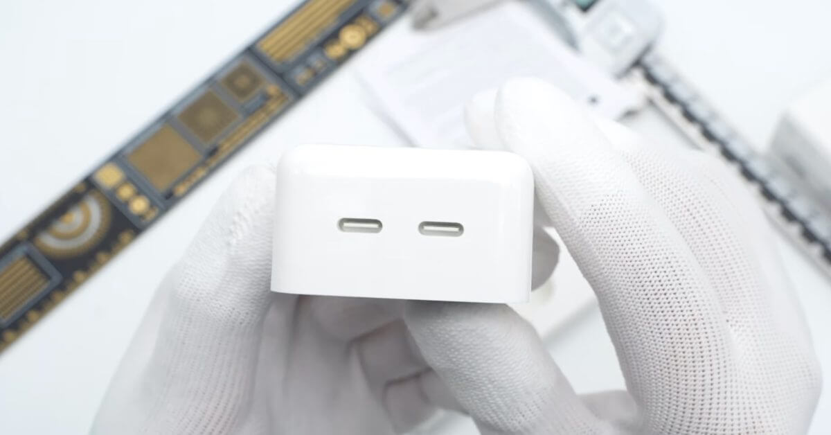 Разборка компактного зарядного устройства Apple мощностью 35 Вт с двумя портами USB-C [Video]