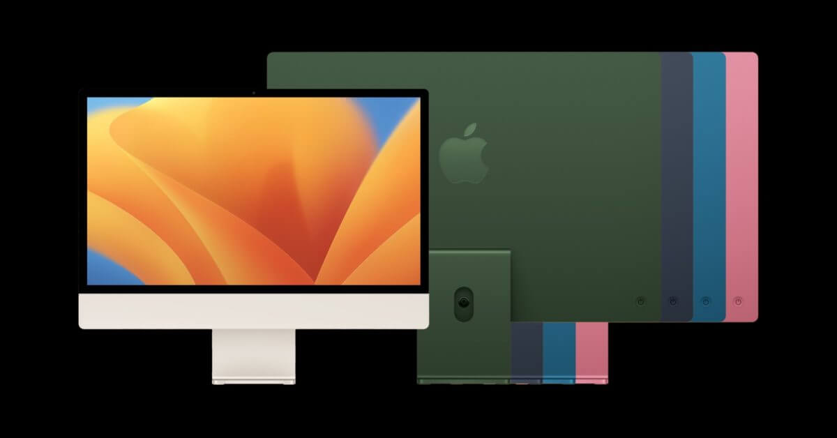 M2 iMac в новых цветах, 27-дюймовый вариант, больше нет белых рамок