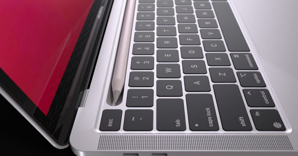 Патент Apple представляет будущий MacBook с поддержкой Apple Pencil
