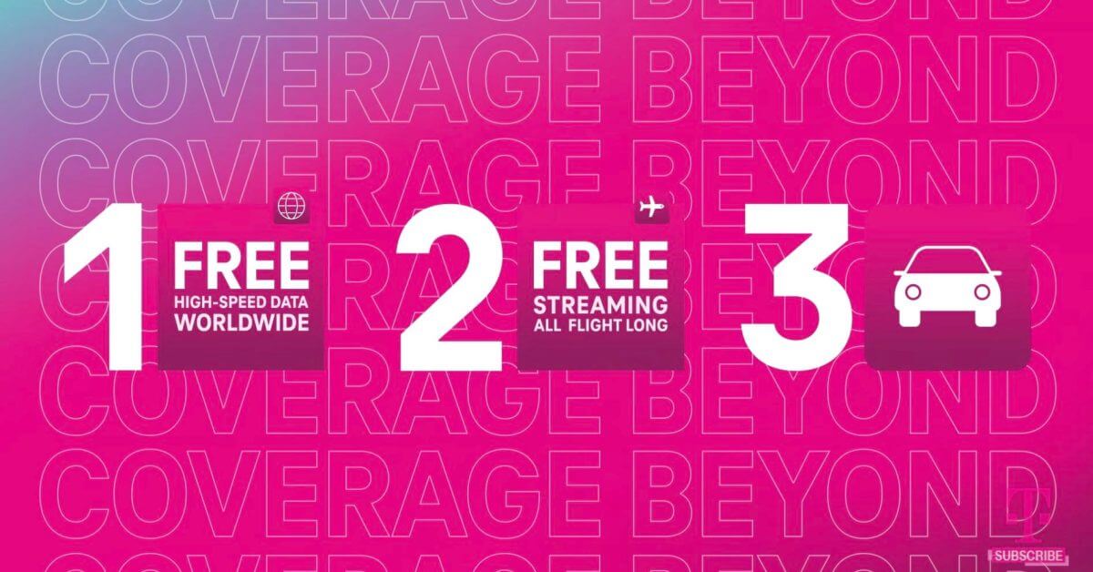 T-Mobile запускает бесплатные данные по всему миру, бесплатные данные в полете