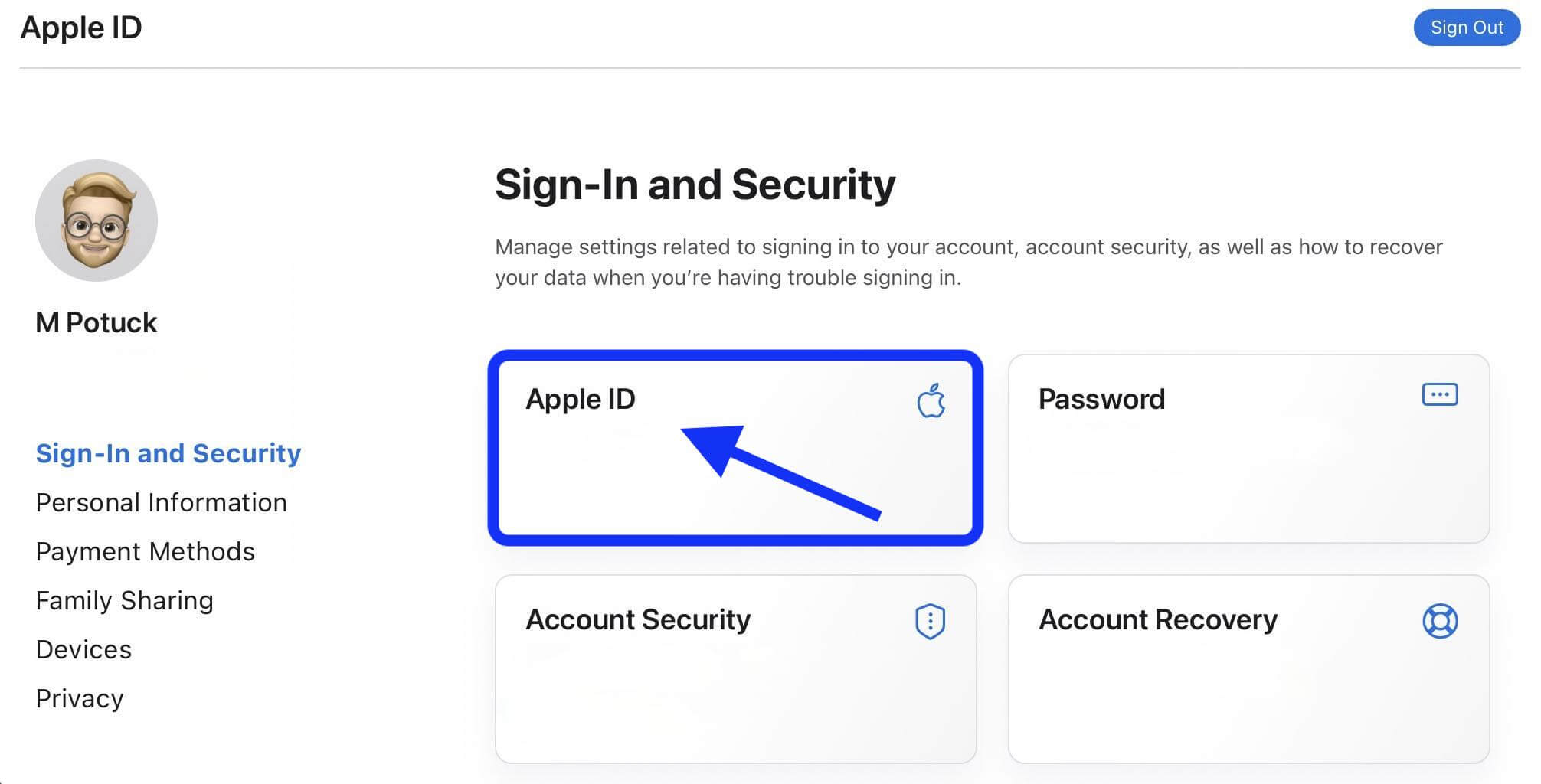 Как изменить Apple ID 1