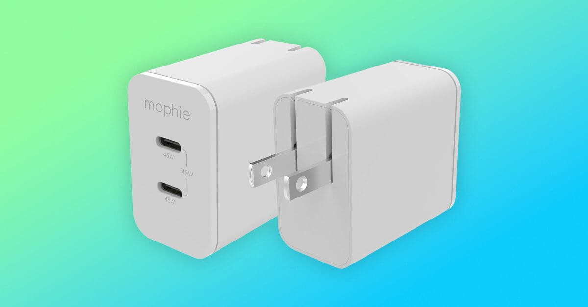 Mophie Speedport 45 с кабелем USB-C уступает зарядным устройствам Apple с двумя портами USB-C