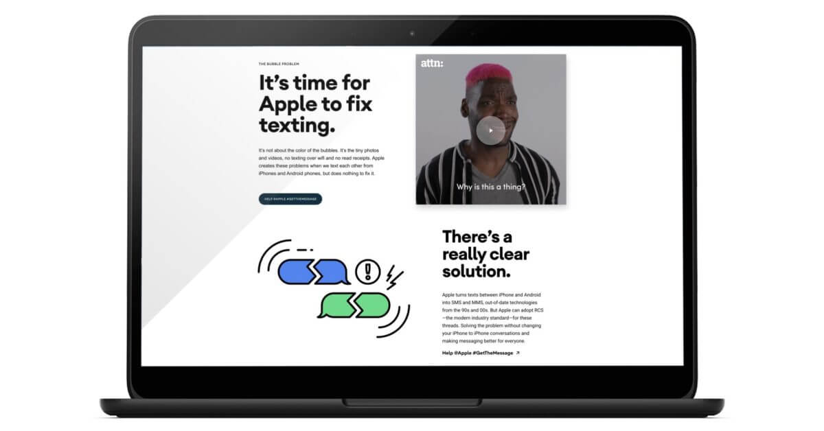 Кампания Google «Get The Message» требует RCS на Apple iPhone