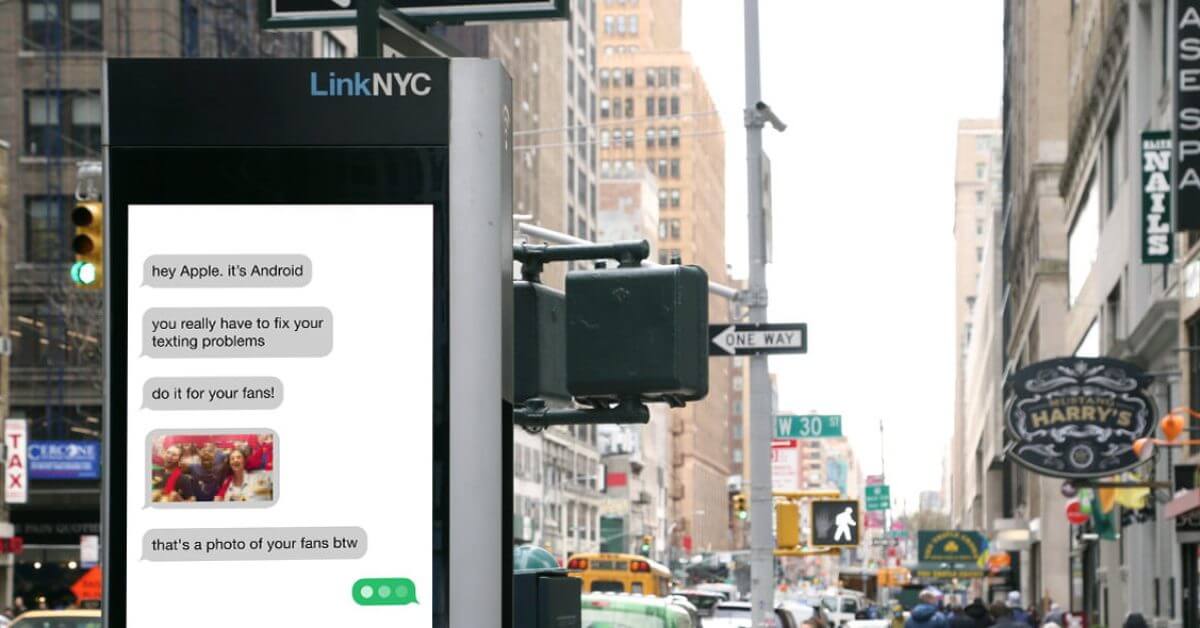 Google NYC blitz хочет, чтобы Apple получила RCS Message