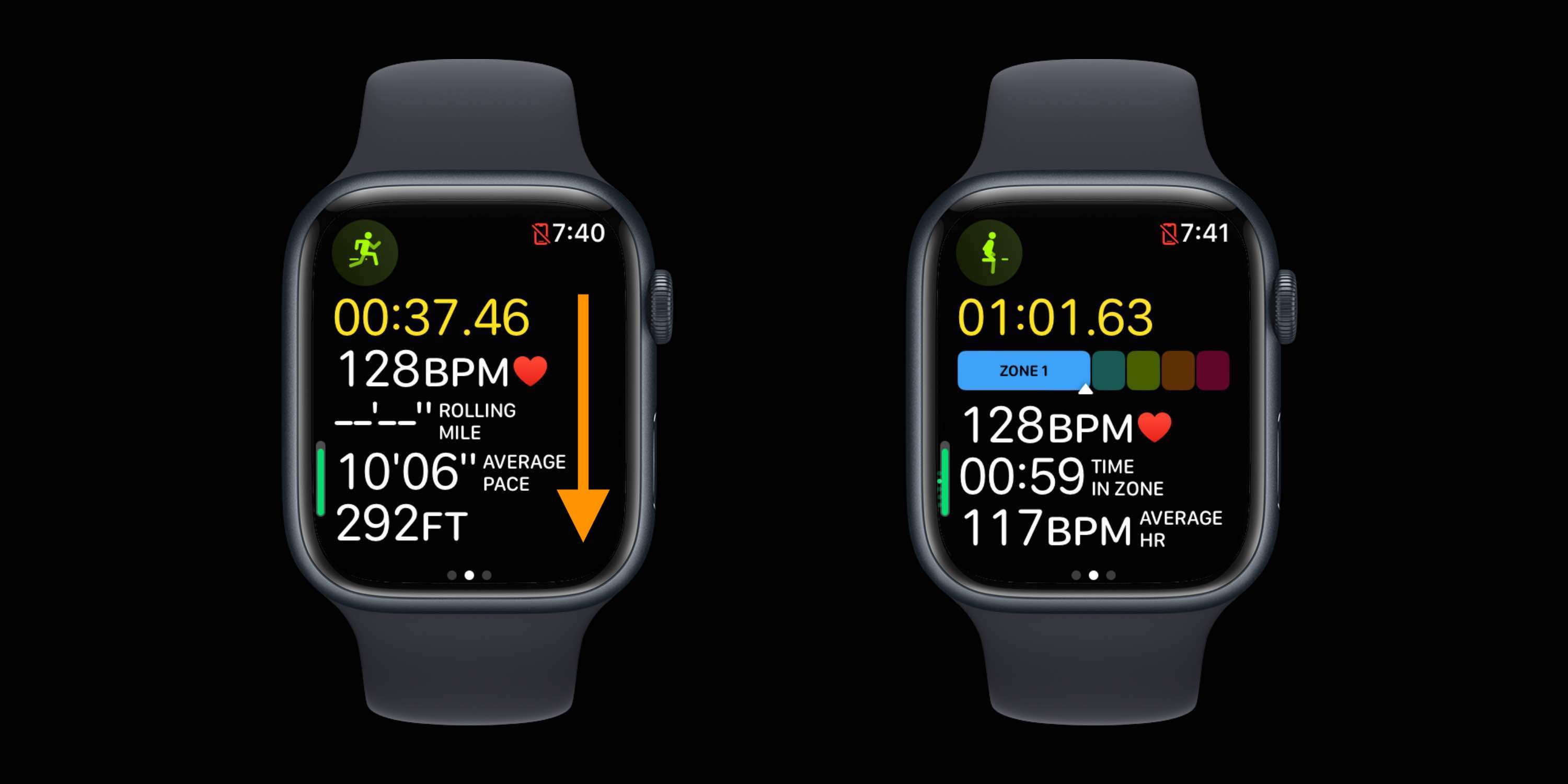 Apple Watch измеряют зоны сердечного ритма в беговых показателях