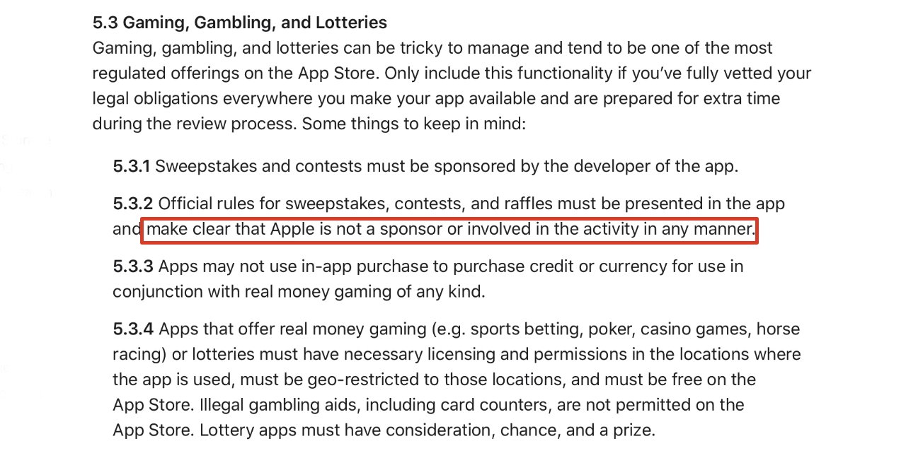 Apple хочет дистанцироваться от азартных игр, но у нее это не очень хорошо получается