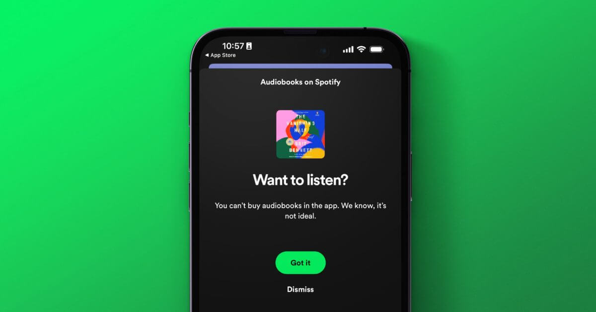 Spotify уступает требованиям Apple в отношении покупки аудиокниг