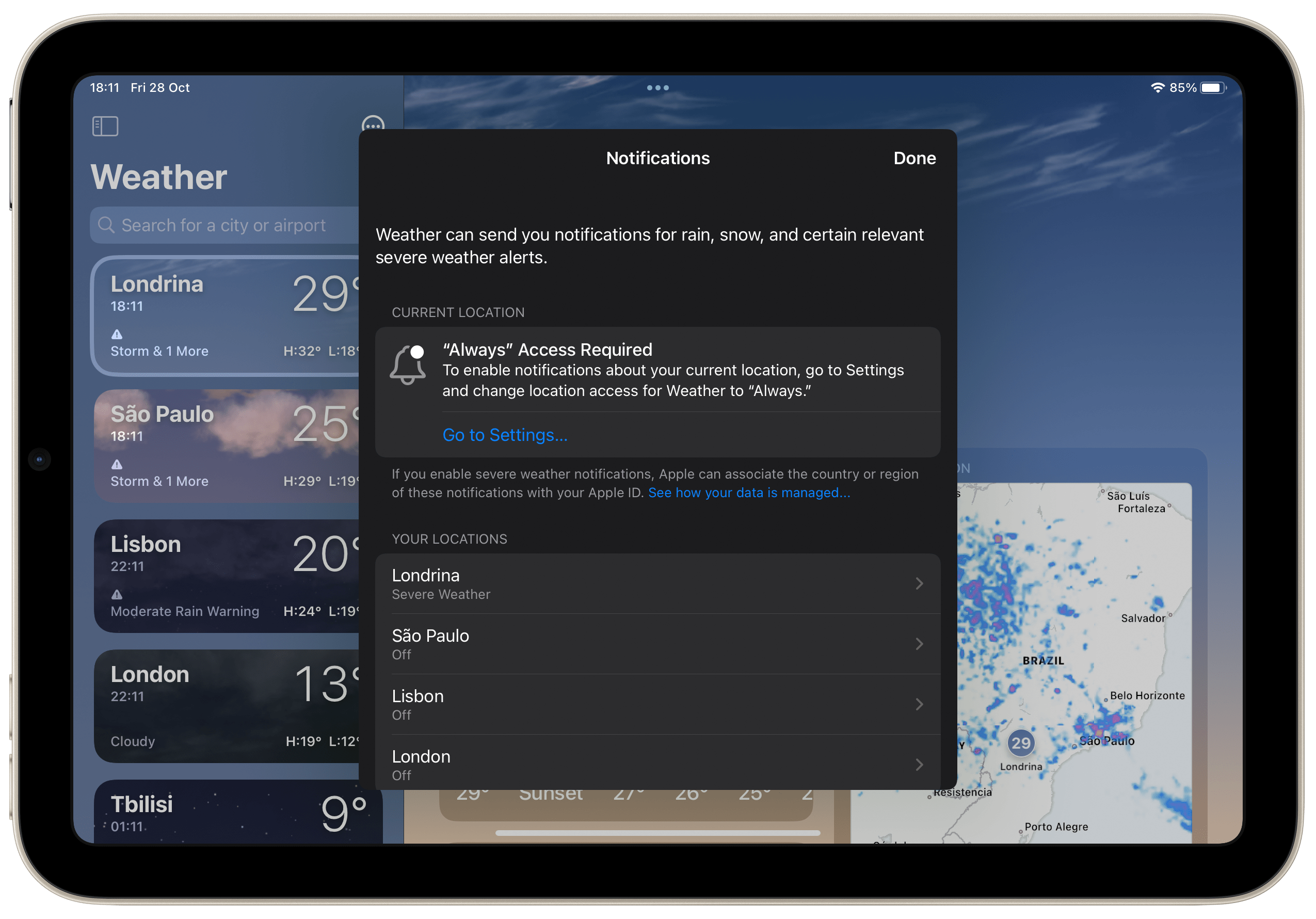 Вот как использовать все функции нового приложения «Погода» для iPad на iPadOS 16.
