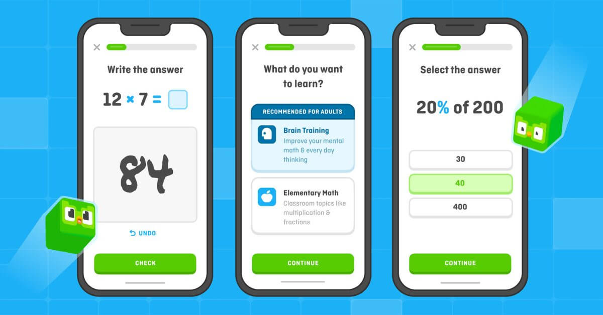 Duolingo Math теперь доступен в App Store для iPhone и iPad
