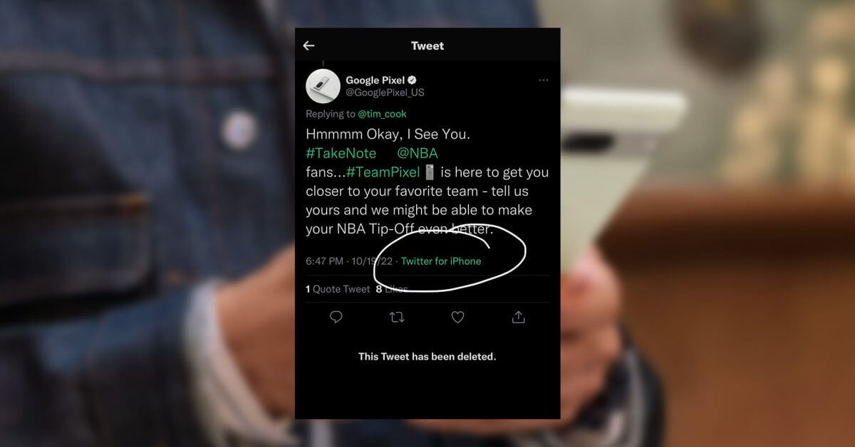 Google использует упоминания Тима Кука для продвижения «Team Pixel»… во время твита с iPhone