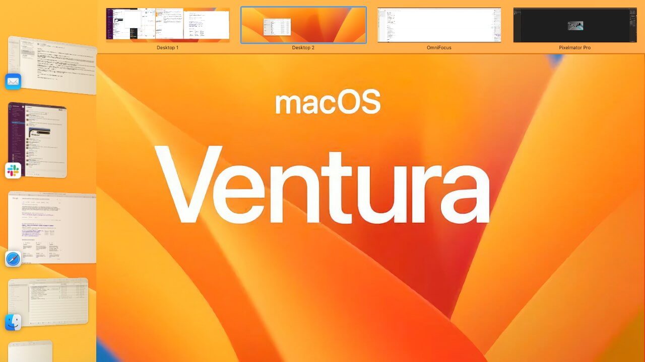 Как совместить Spaces и Stage Manager в macOS Ventura