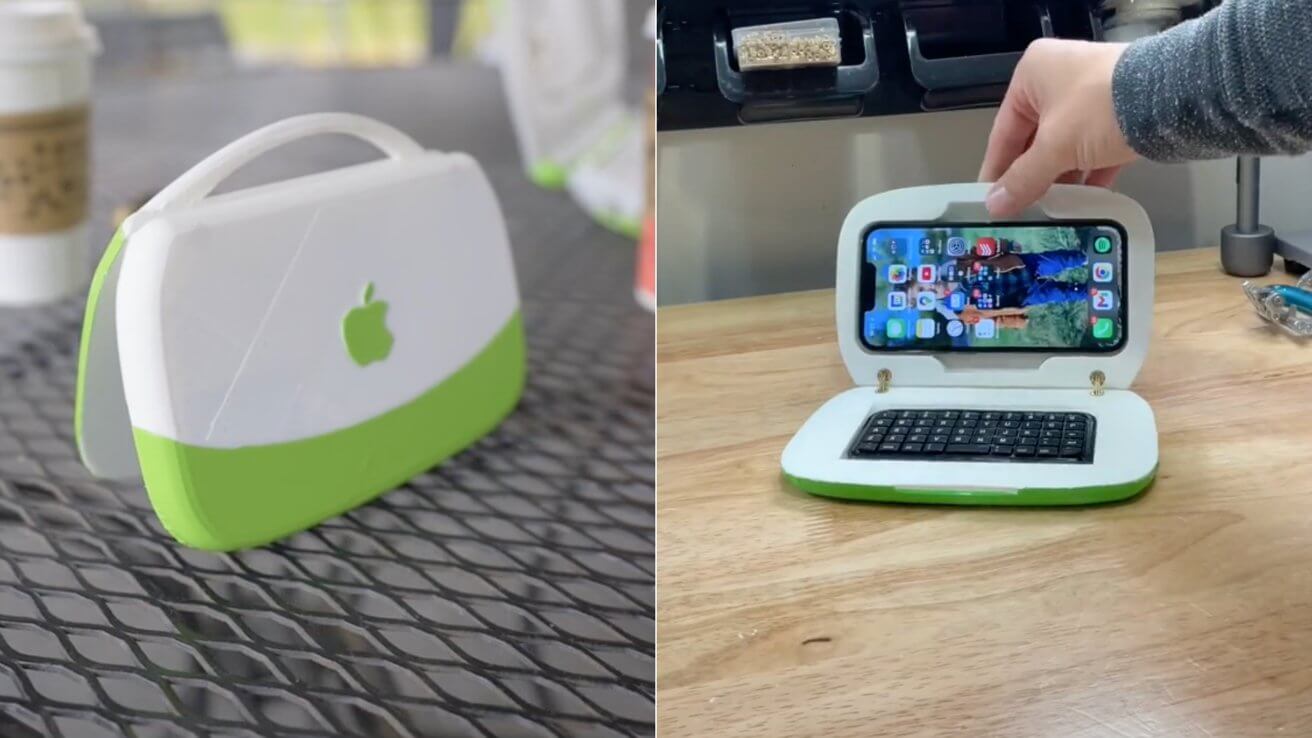 Пользователь TikTok превратил iPhone в iBook G3 с помощью напечатанного на 3D-принтере корпуса