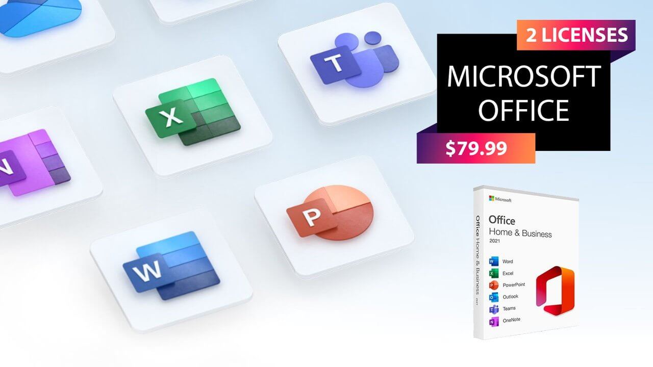 Предложения: получите 2 бессрочные лицензии на Microsoft Office для Mac Home & Business 2021 всего за 79,99 долларов США.
