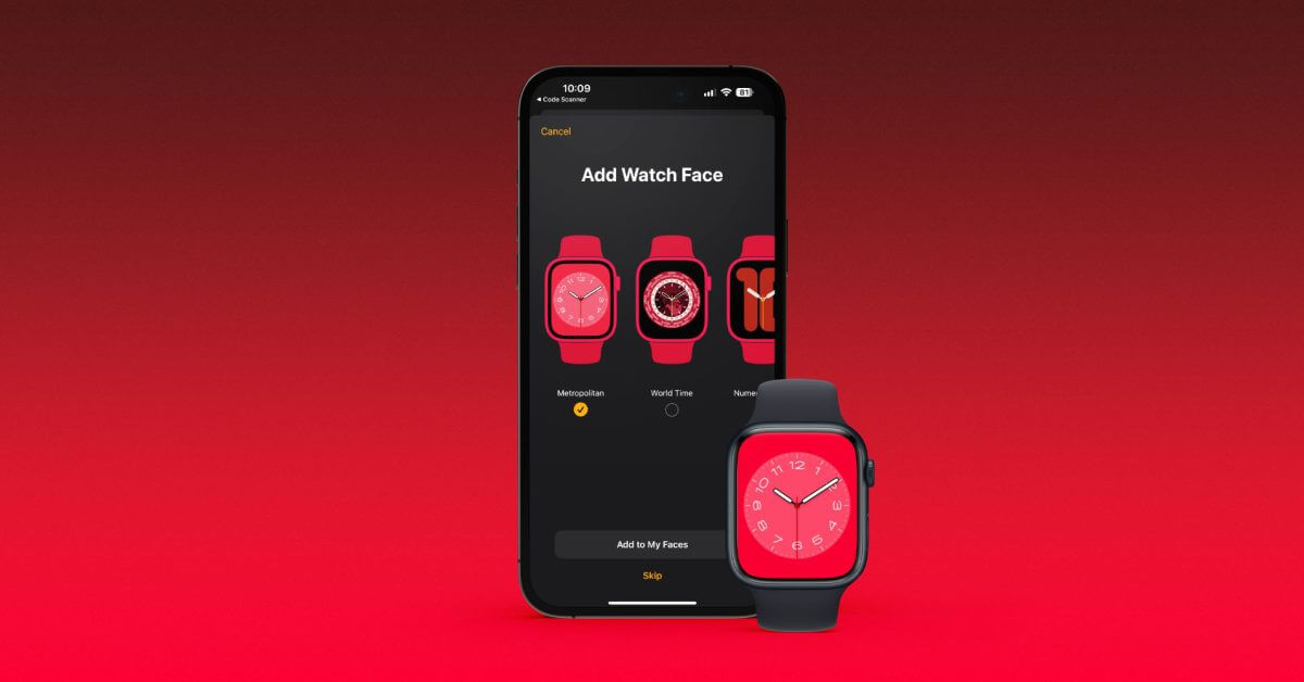 Apple продвигает КРАСНУЮ версию циферблата Metropolitan Apple Watch