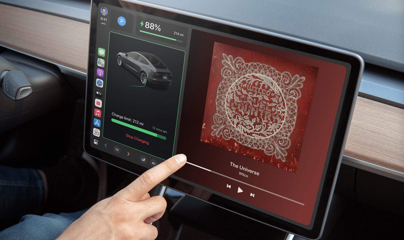 Концепция Tesla CarPlay 2