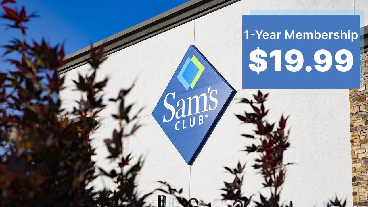 Праздничное предложение: сэкономьте 60% на годовом членстве в Sam’s Club, теперь $19,99.
