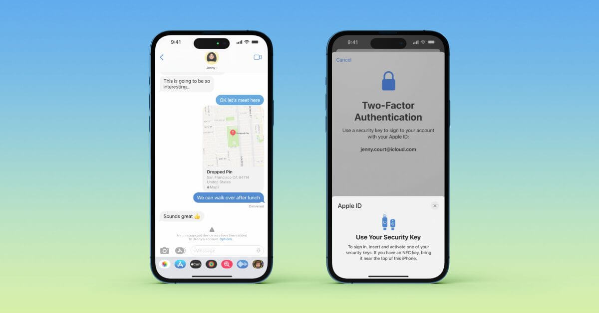 Apple объявляет о поддержке физического ключа безопасности для двухфакторной Apple ID, новой технологии проверки iMessage