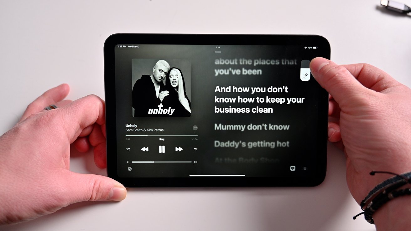 Apple Music Sing на iPad mini