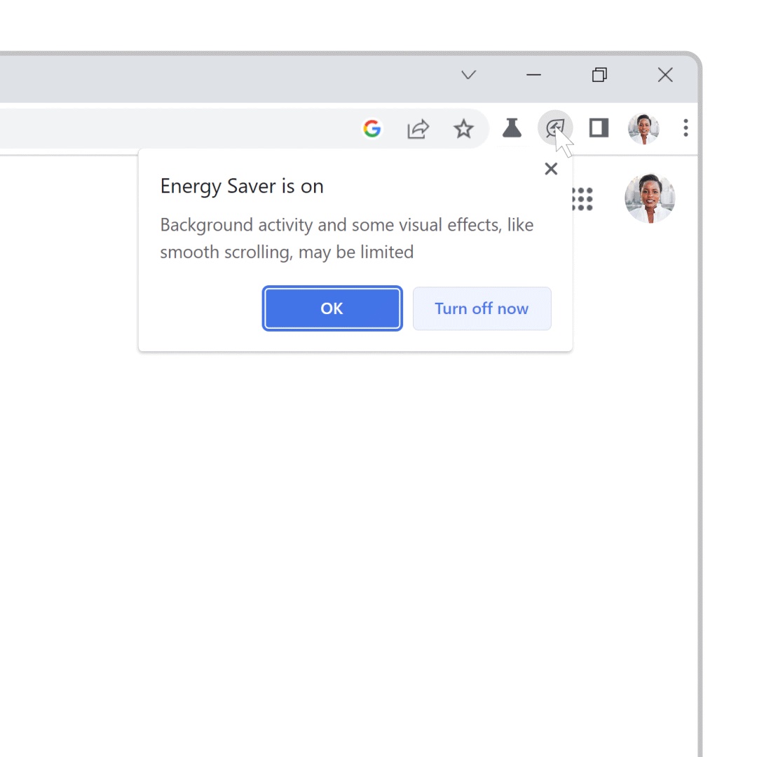 Google Chrome энергосберегающий