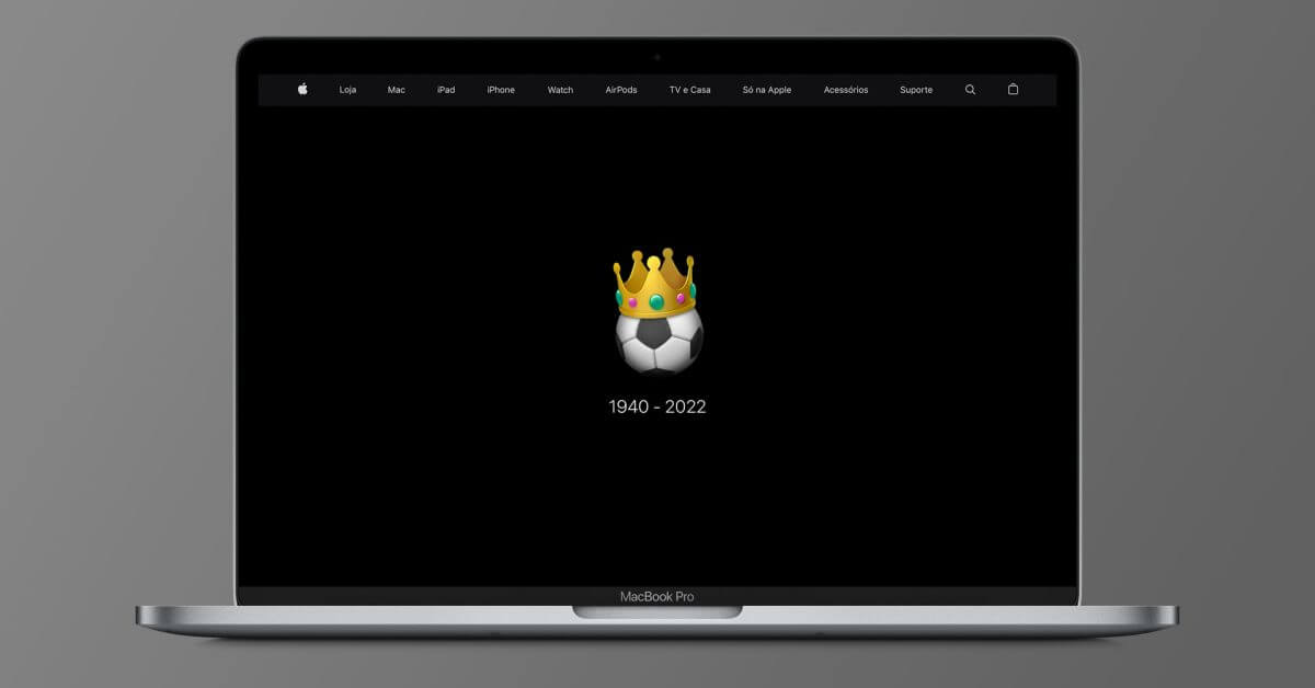 Apple обновила свою домашнюю страницу в Бразилии, отдав дань уважения Пеле.